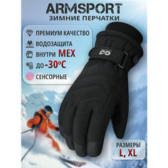 Перчатки ARMSPORT Зимние для мужчин и женщин, размер XL, черный