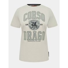 Футболка Aeronautica Militare, размер L, светло-бежевый