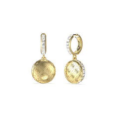 Серьги с подвесками GUESS, кристалл, золотистый