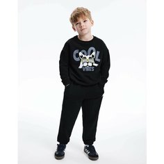 Брюки спортивные Gloria Jeans, размер 12-24мес/86-92, черный
