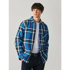 Рубашка JUST CLOTHES, размер 52, cиний