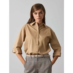 Блуза JUST CLOTHES, размер 38, бежевый