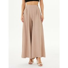 Брюки палаццо Mimi Pajamas, размер XXXL, коричнево-серый
