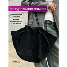 Сумка шоппер Reversal, фактура матовая, черный