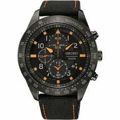 Наручные часы SEIKO, черный, оранжевый