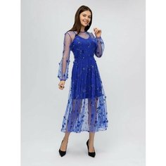 Платье 1001dress Базовая коллекция, размер XXXL, синий кобальт