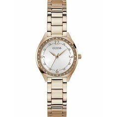 Наручные часы GUESS Dress Steel, GW0767L3 серебристый/розовое золото/белый