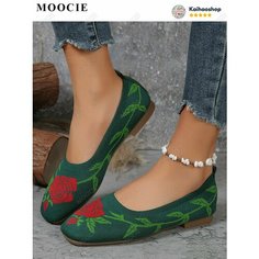Слипоны MOOCIE, размер Foot length 25.5 cm, green