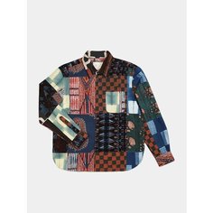 Рубашка KARDO Luis Patchwork, размер XXL, Шоколадный