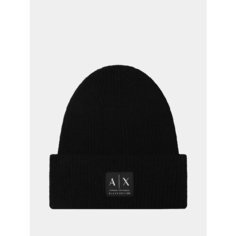 Шапка Armani Exchange для женщин, размер Б/Р, черный