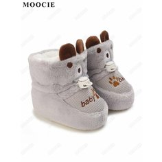Пинетки MOOCIE, размер (0-6 месяцев) 11 см по стельке, серый