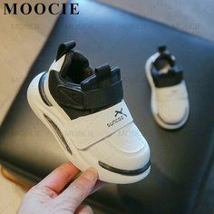 Кроссовки MOOCIE Детская новая осенне-зимняя спортивная обувь., размер Длина стопы 18 см, черный