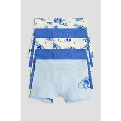 Трусы H&M Dino, размер 6-8 лет, голубой, белый, синий