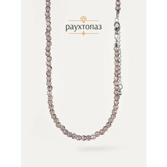 Чокер BL Jewelry, раухтопаз, длина 45 см, серый, серебряный