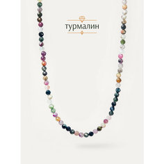 Чокер BL Jewelry, турмалин, длина 40 см, зеленый, розовый, серебряный