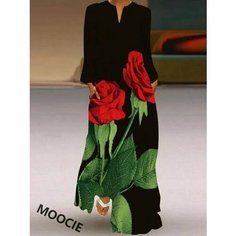 Платье MOOCIE Весна-лето 2024, размер 58, черный