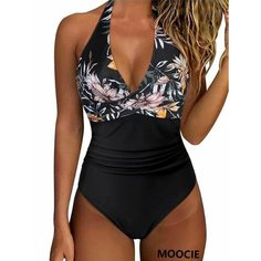 Купальник MOOCIE, размер 52, черно-серый