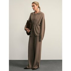 Брюки клеш Zarina, размер 2XS (RU 40), капучино