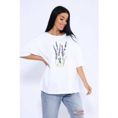 Футболка Натали, размер 48, белый/белый Natali