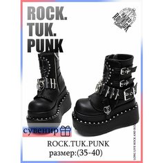 Ботинки New Rock, размер EUR37=235, глубокий черный