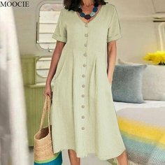 Платье MOOCIE Базовая коллекция, размер INT L, бежевый