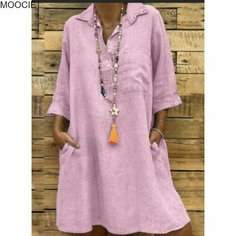 Платье MOOCIE Весна-лето 2023, размер 3XL, розовый