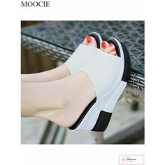 Сабо MOOCIE, размер INT 36(Длина стопы 230 мм), белый