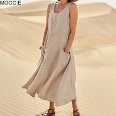 Платье MOOCIE Базовая коллекция, размер XL, хаки