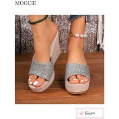 Сабо MOOCIE, размер Длина стопы 245 мм, серебряный