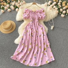 Платье Весна-лето 2024, размер Один размер, розовый Нет бренда