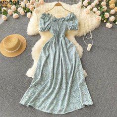 Платье Весна-лето 2024, размер Один размер, светло-зеленый Нет бренда