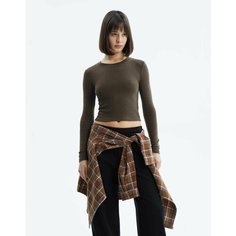 Лонгслив Gloria Jeans, размер XS (38-40), , коричневый