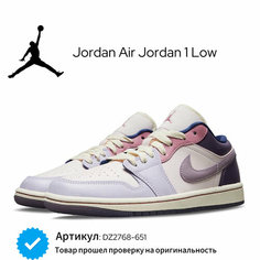 Кроссовки Jordan Air Jordan 1 Low, размер 38,5 EU, розовый