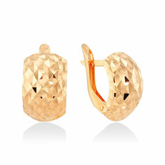 Серьги Юверос, красное золото, 585 проба, размер 14 мм, длина 1.4 см, , красный