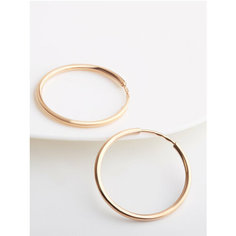 Серьги Юверос, серебро, 925 проба, золочение, размер 22 мм, длина 2.2 см, , красный/белый