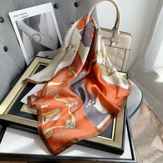 Платок для девочек и женщин,70х70 см, оранжевый Stylish Accents