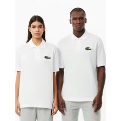 Поло LACOSTE, размер L, белый/белый