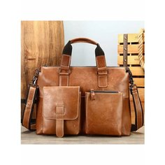 Сумка GENUINE LEATHER, фактура гладкая, желтый