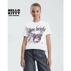 Футболка Gloria Jeans, размер 6-8л/122-128, белый