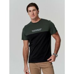 Футболка TRUE BALANCE REGULAR FIT, размер 46, черный, хаки