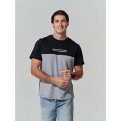 Футболка TRUE BALANCE REGULAR FIT, размер 52, черный/серый