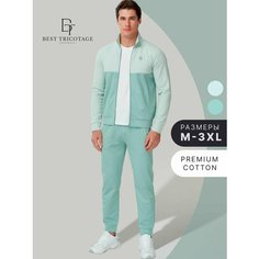 Костюм спортивный TRUE BALANCE, размер 48, голубой/зеленый