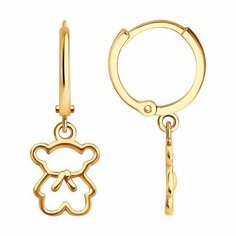 Серьги SOKOLOV, красное золото, 585 проба