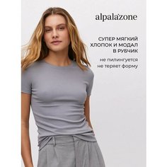 Футболка alpalazone, 1 шт., размер 54, темно-серый