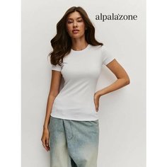 Футболка alpalazone, 1 шт., размер 44, белый