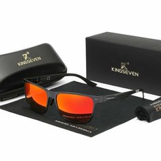 Солнцезащитные очки KINGSEVEN, красный, черный