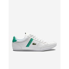 Кеды LACOSTE Осень-зима 2024, размер 10.5, белый-зеленый