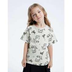 Футболка Gloria Jeans, размер 4-6л/116, бежевый