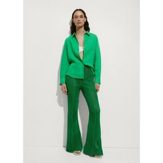 Рубашка MANGO, размер XS, зеленый