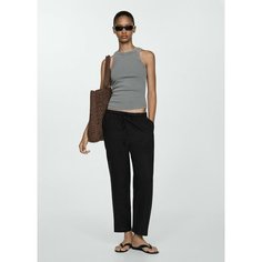 Брюки джоггеры MANGO, размер XS, черный